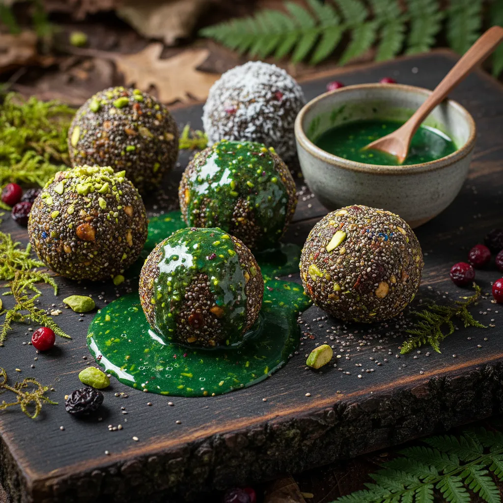 Forest Power Balls with Mysterious Green Sauce - photo 1