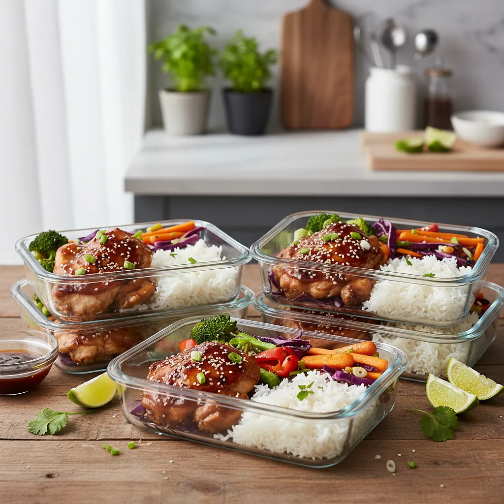 Kurczak Teriyaki z Ryżem i Warzywami - Perfekcyjny Meal Prep na Cały Tydzień - zdjęcie 1