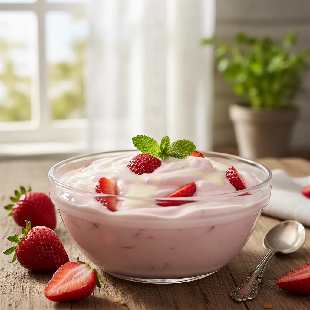 Recipe for: Creamy Strawberry Yogurt with a Hint of Vanilla - photo 1