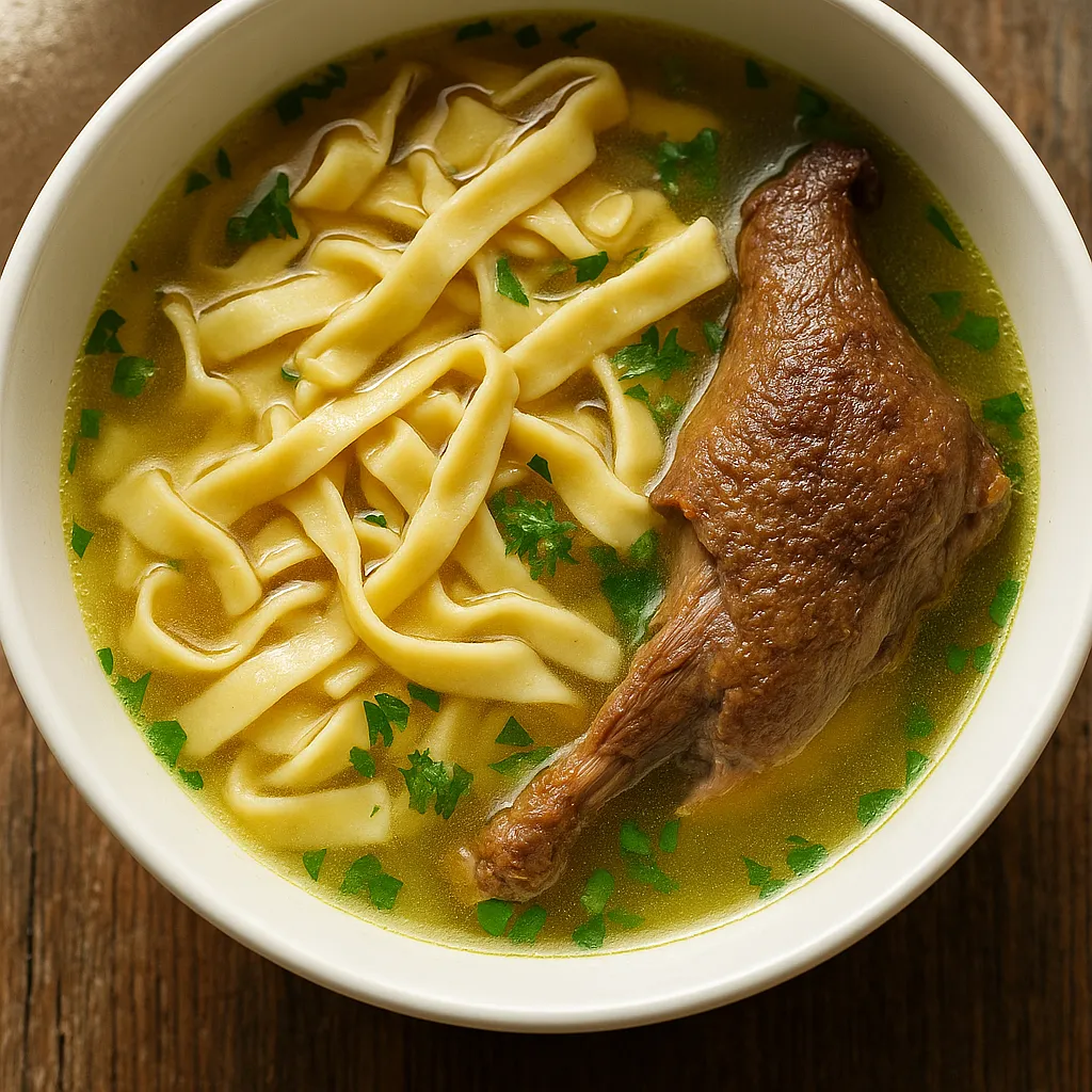 Goose broth in Olga Smile style with homemade noodles - photo 1