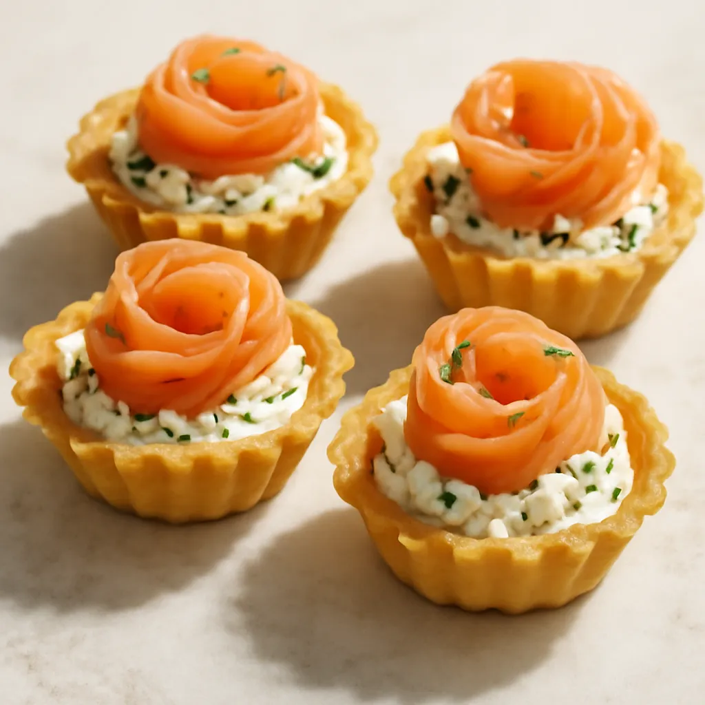 Przepis na: Mini tartaletki z łososiem - zdjęcie 1