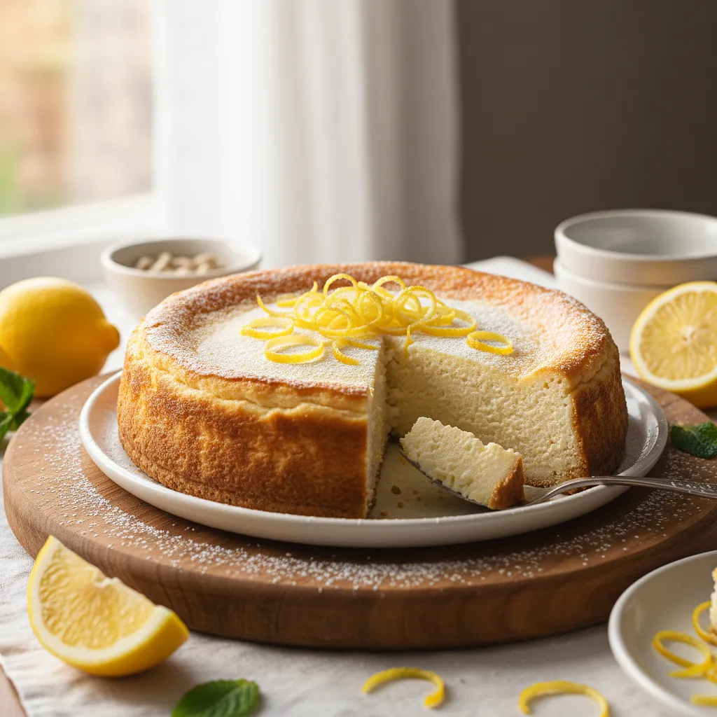 Jedwabista Babka Sernikowa z Ricottą i Cytrynową Nutą - zdjęcie 1