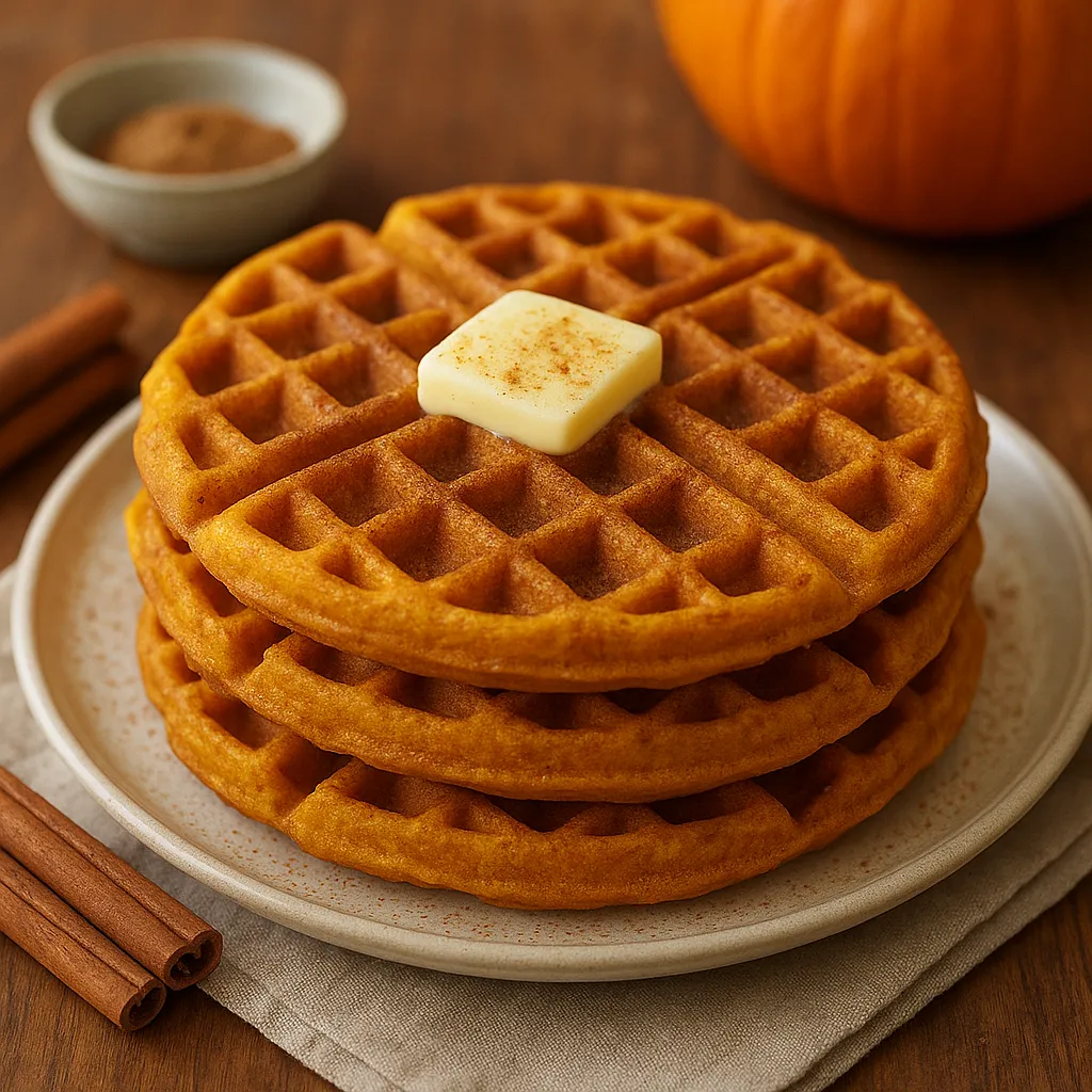 Aromatyczne gofry dyniowe z korzenną nutą - zdjęcie 1