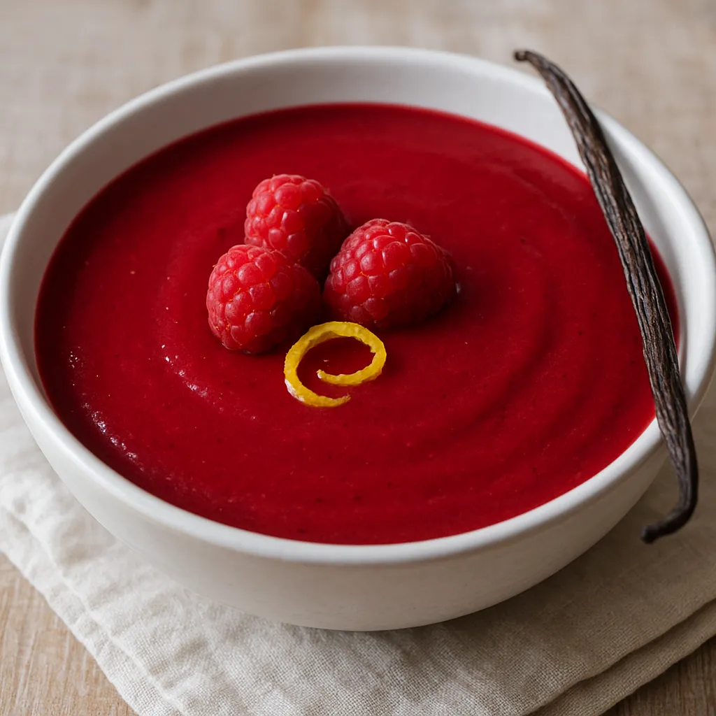 Aksamitny Coulis Malinowy z Nutą Wanilii i Cytryny - zdjęcie 1