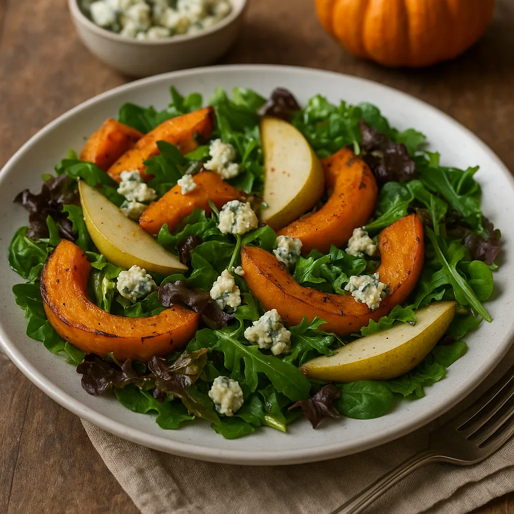 Autumn Salad with Roasted Pumpkin, Pear, and Gorgonzola - photo 1