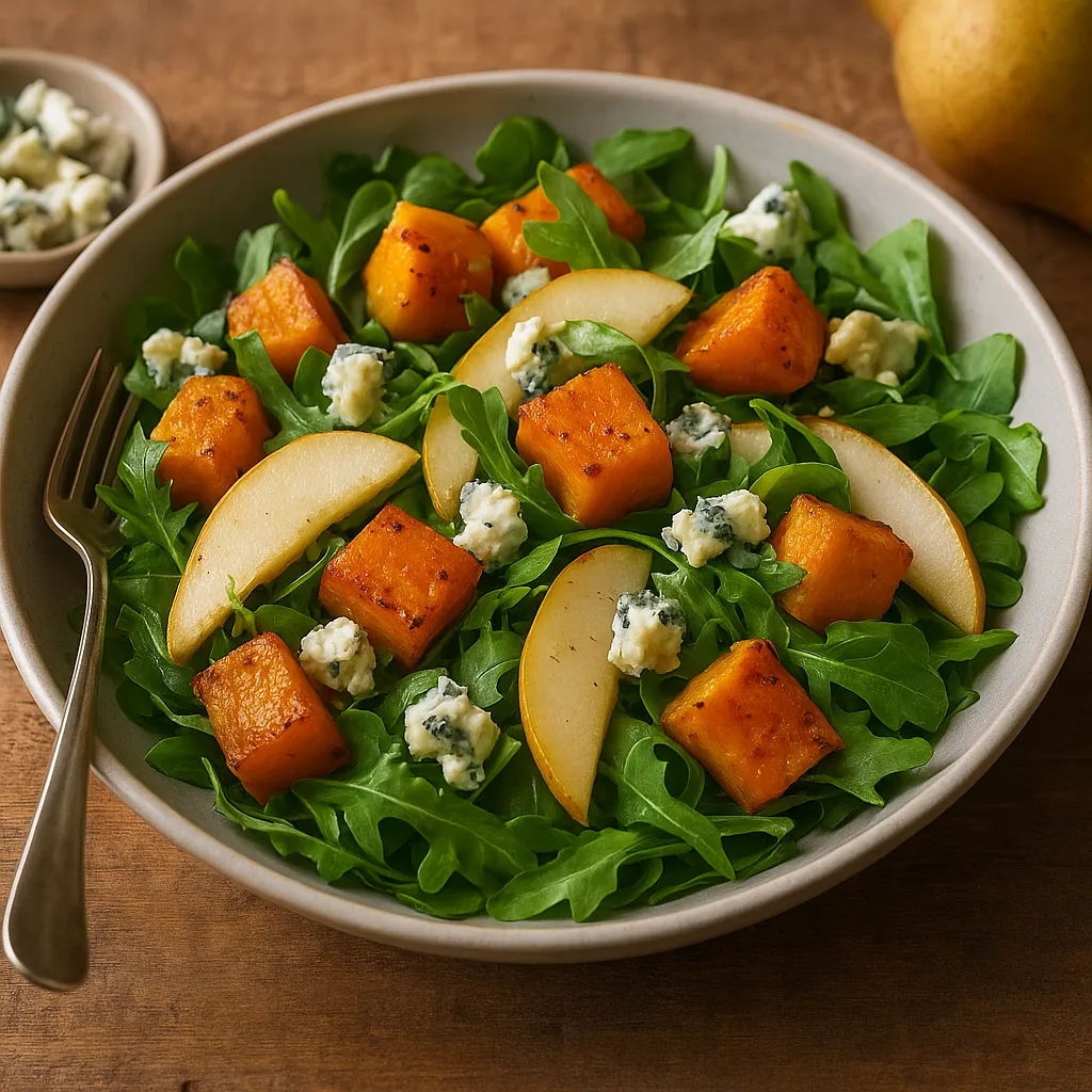 Autumn Salad with Roasted Pumpkin, Pear, and Blue Cheese - photo 1