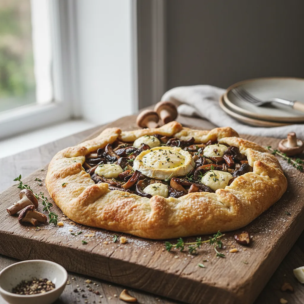 Rustic Galette with Wild Mushrooms, Goat Cheese, and Thyme - photo 1