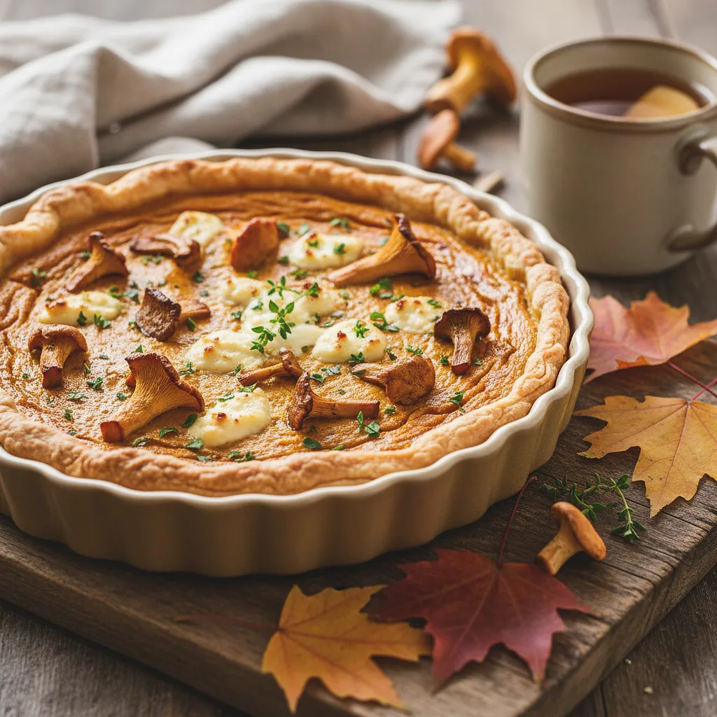 Autumn Tart with Pumpkin, Forest Mushrooms, and Goat Cheese - photo 1
