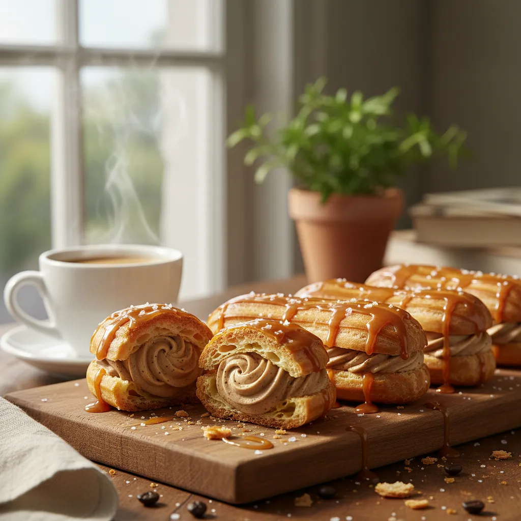 Caramel Eclairs with Coffee Cream - photo 1