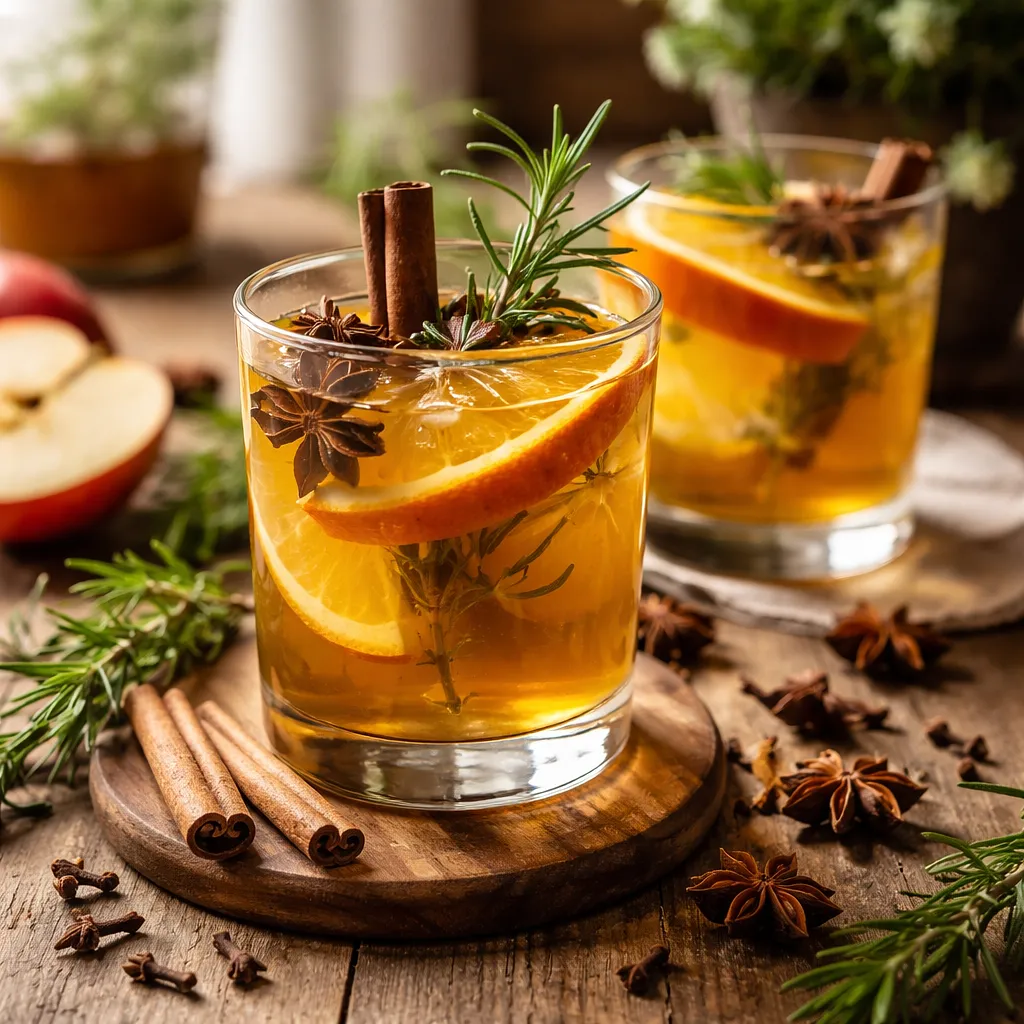 Spiced Apple Mulled Wine with Rosemary and Orange - photo 1