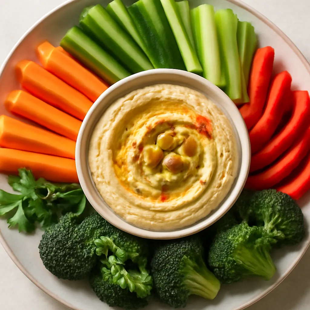 Przepis na: Hummus z warzywami - zdjęcie 1