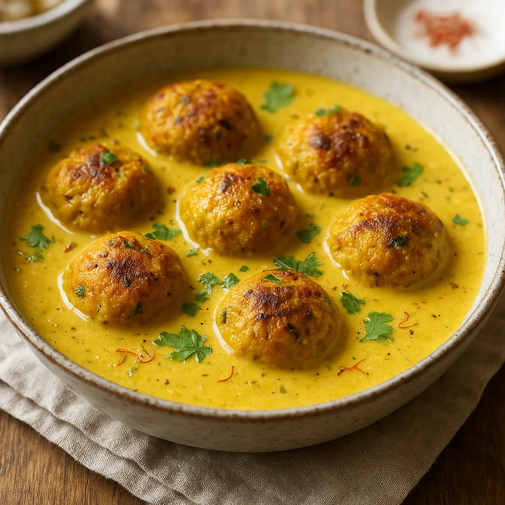 Pumpkin and Chickpea Kofta in Creamy Saffron-Cardamom Sauce - photo 1