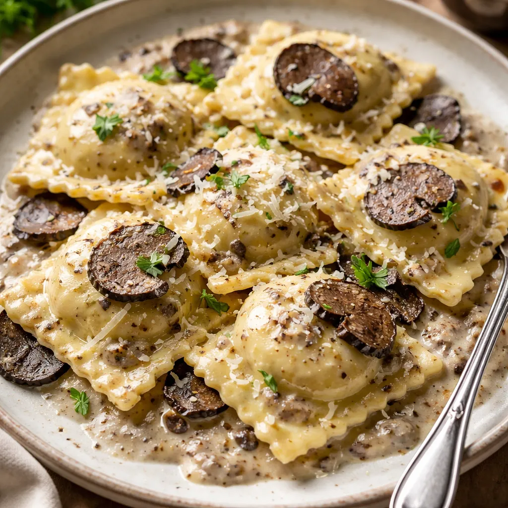 Przepis na: Ravioli z ricottą w sosie truflowym - zdjęcie 1