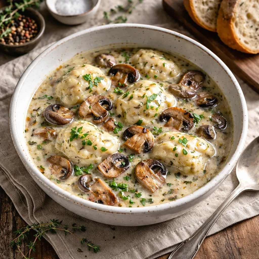 Mushroom soup with dumplings - photo 1