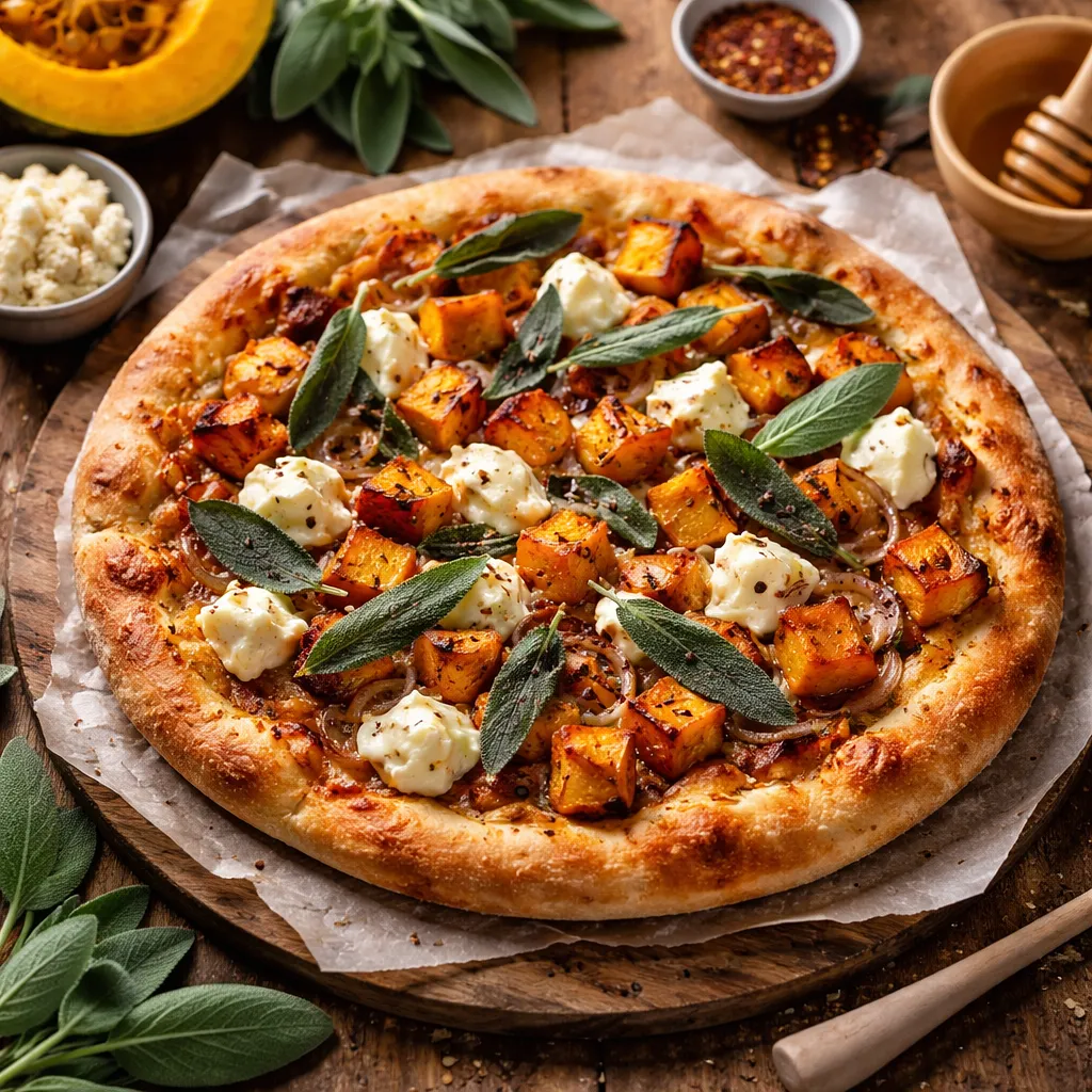 Autumn Pizza with Pumpkin, Sage, and Goat Cheese - photo 1