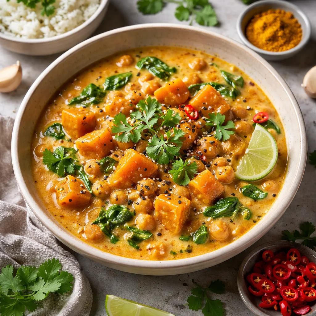 Aromatic Pumpkin and Chickpea Curry with Coconut Milk - photo 1