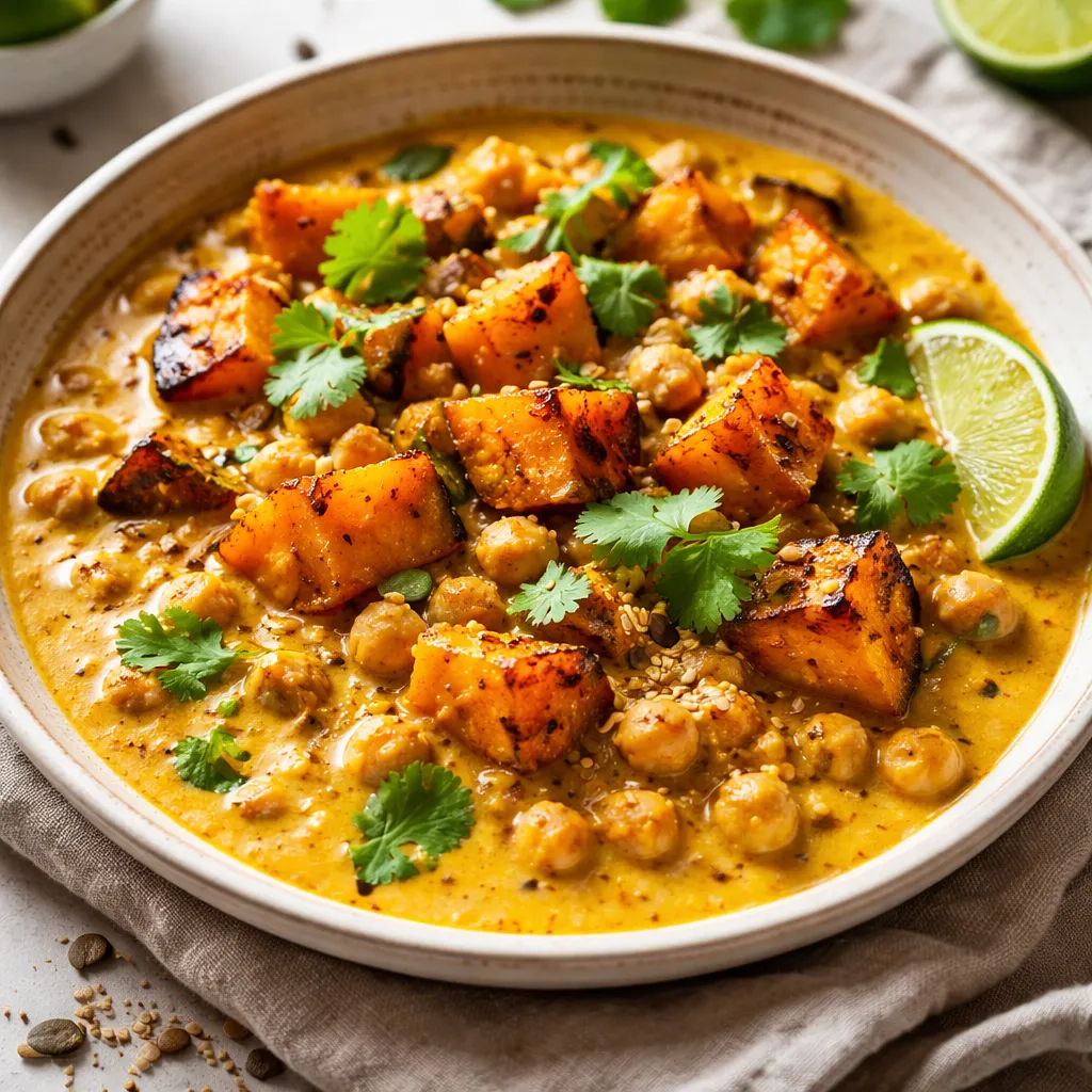 Kremowe Curry z Pieczoną Dynią i Ciecierzycą - zdjęcie 1