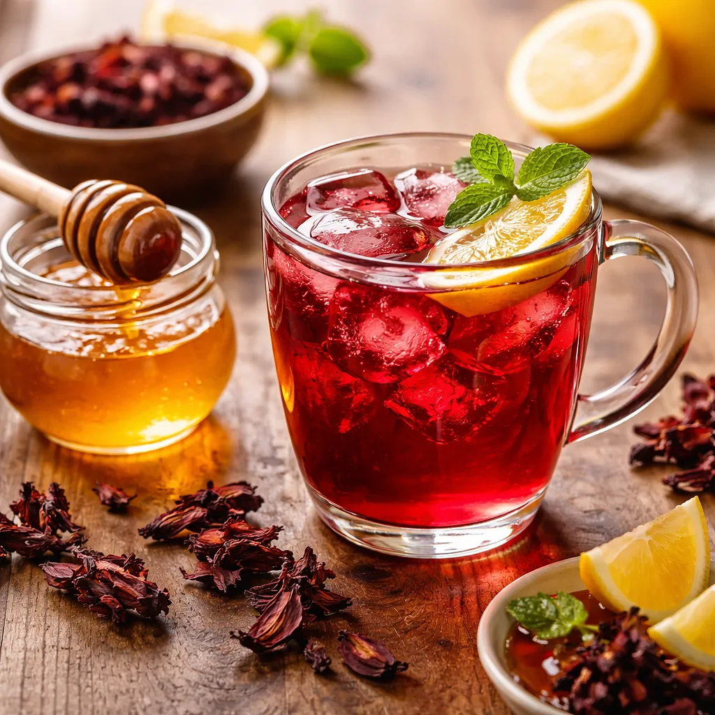 Hibiscus tea with honey - photo 1