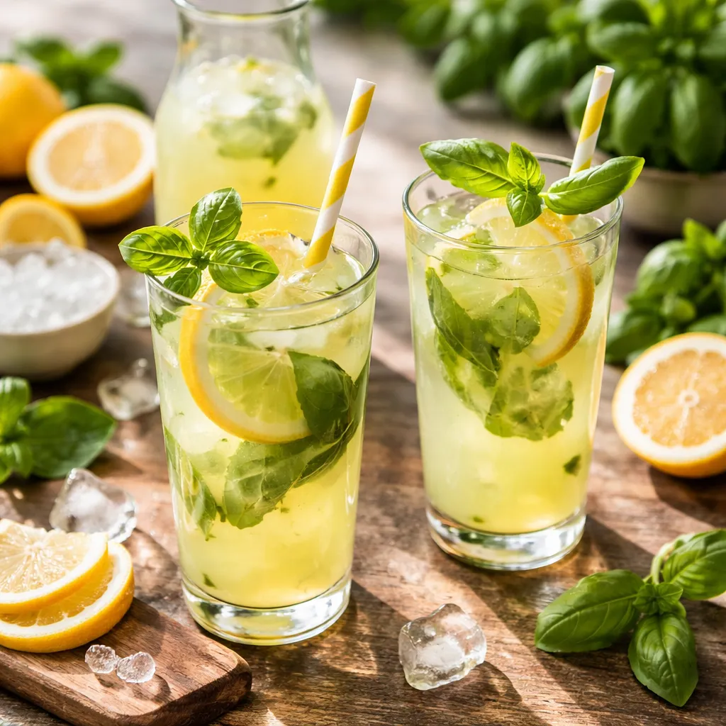 Przepis na: Lemoniada z bazylią - zdjęcie 1