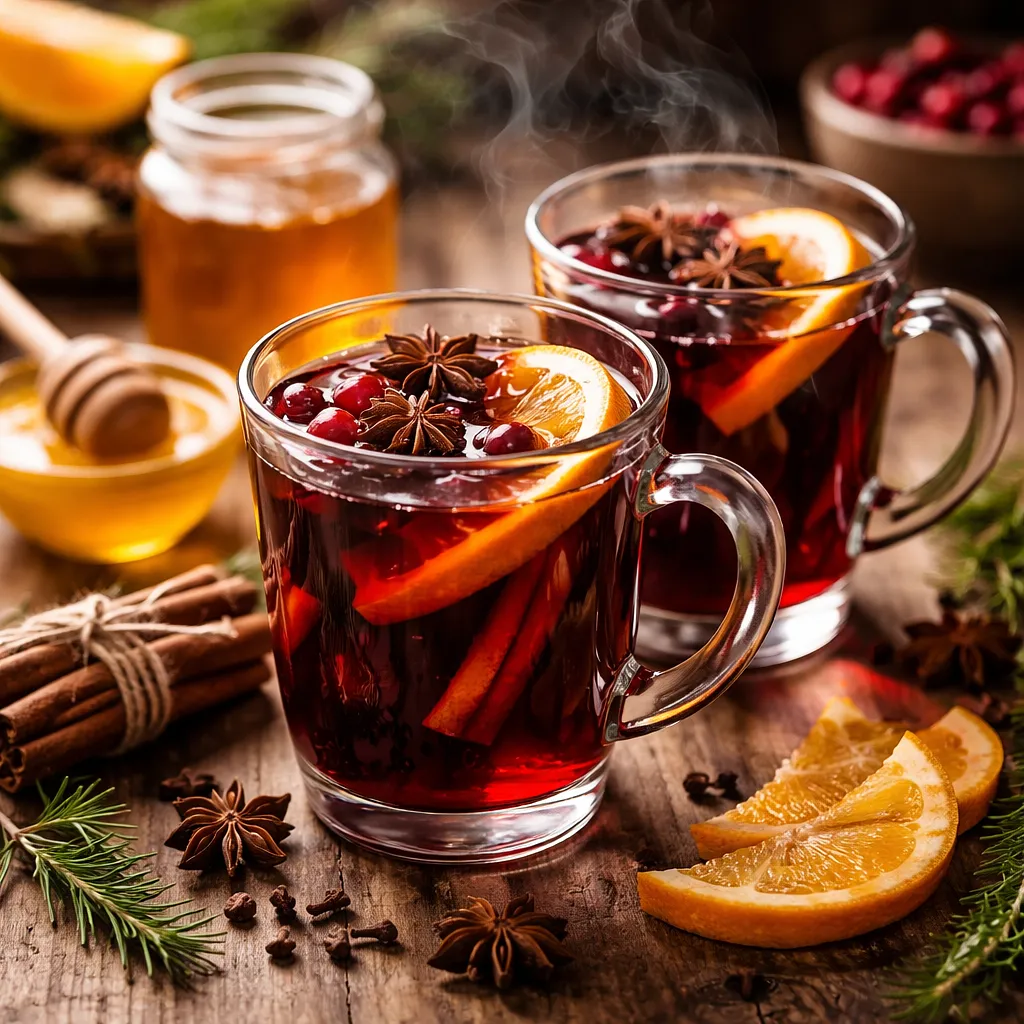 Przepis na: Tradycyjne grzane wino z miodem, pomarańczą i przyprawami - zdjęcie 1