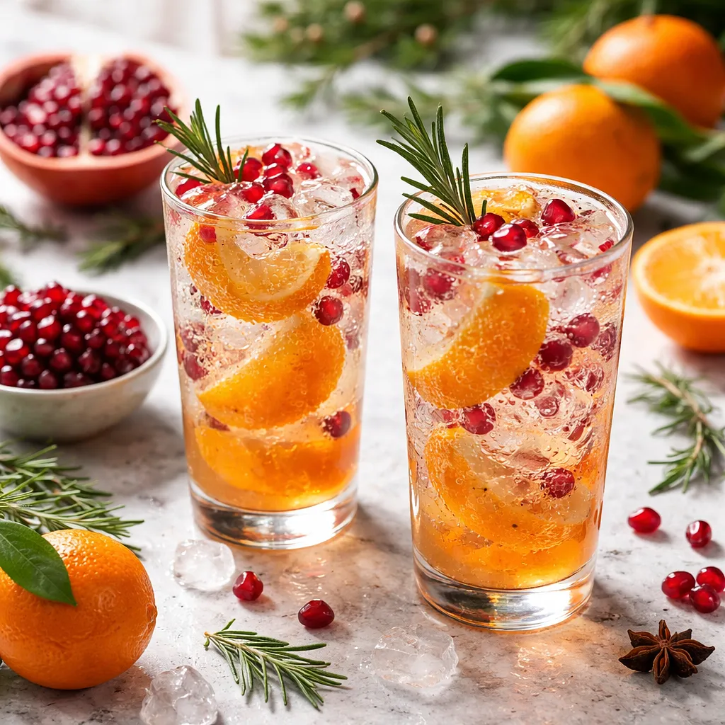 Sparkling Winter Drink with Clementine and Pomegranate - photo 1