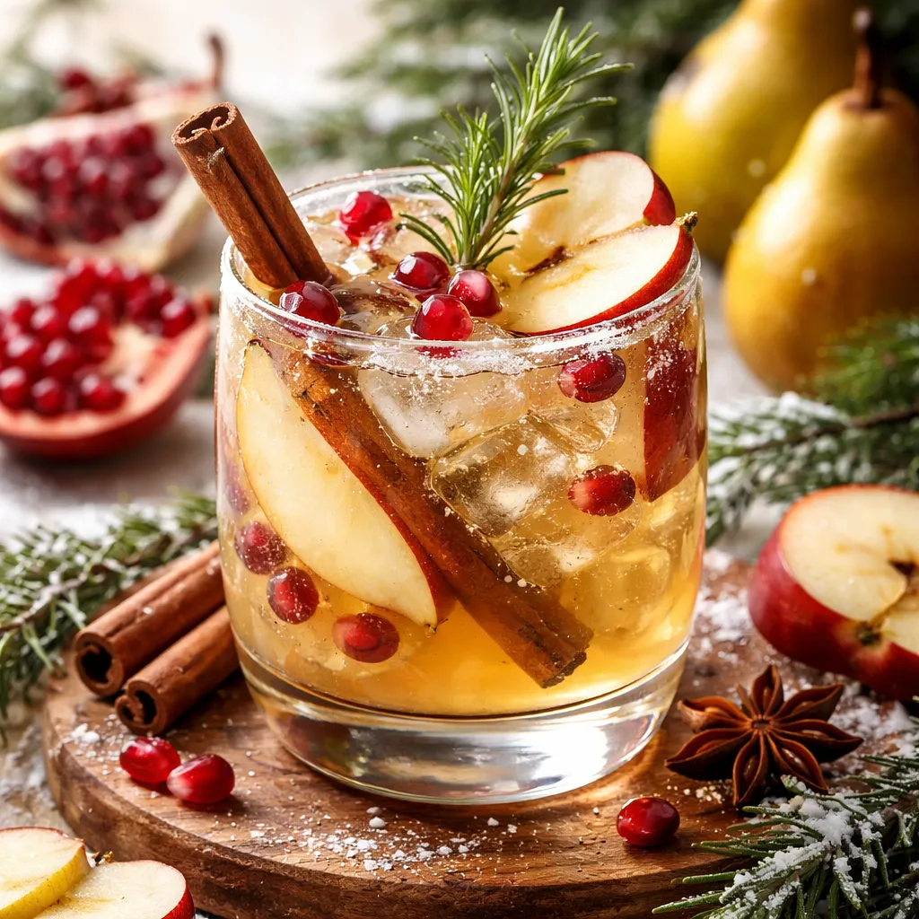 Winter Pear-Apple Cocktail with Pomegranate (variant 9a7e8a51) - photo 1