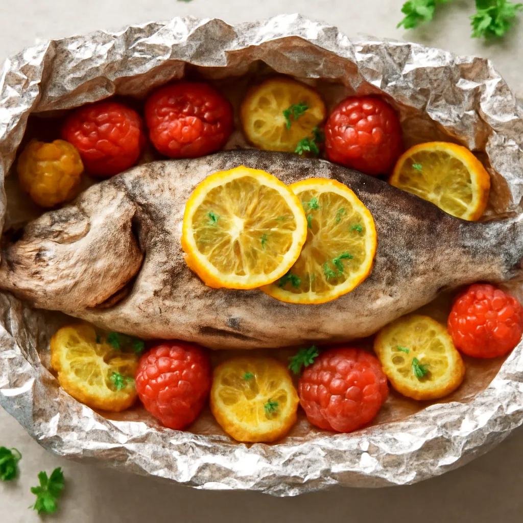 Przepis na: Ryba pieczona w folii - zdjęcie 1