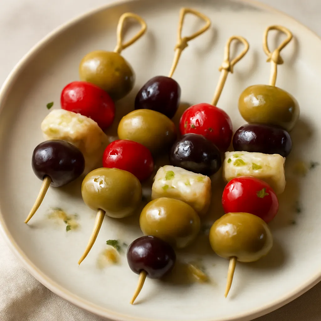 Przepis na: Koreczki z oliwkami - zdjęcie 1