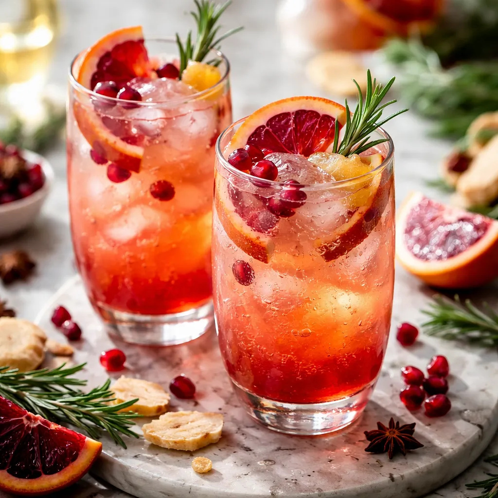 Recipe for: Sparkling Winter Cocktail: Blood Orange with Pomegranate and Ginger - photo 1