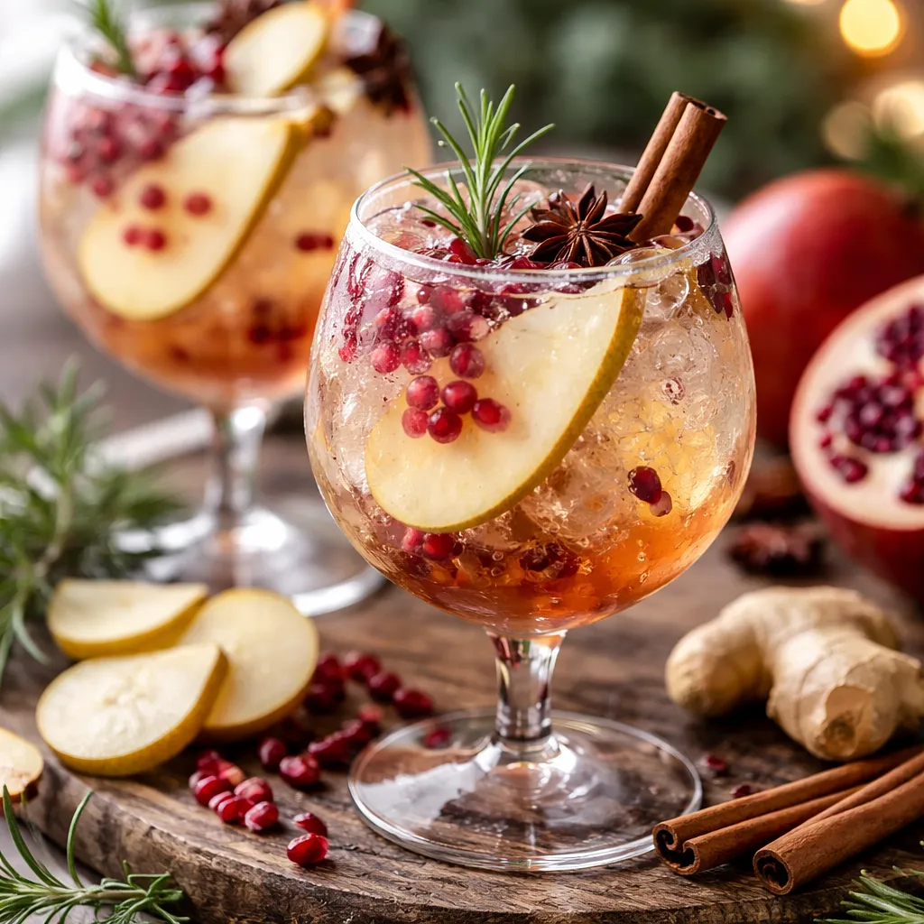 Recipe for: Winter Fusion Cocktail: Pear with Pomegranate, Ginger, and Cinnamon - photo 1