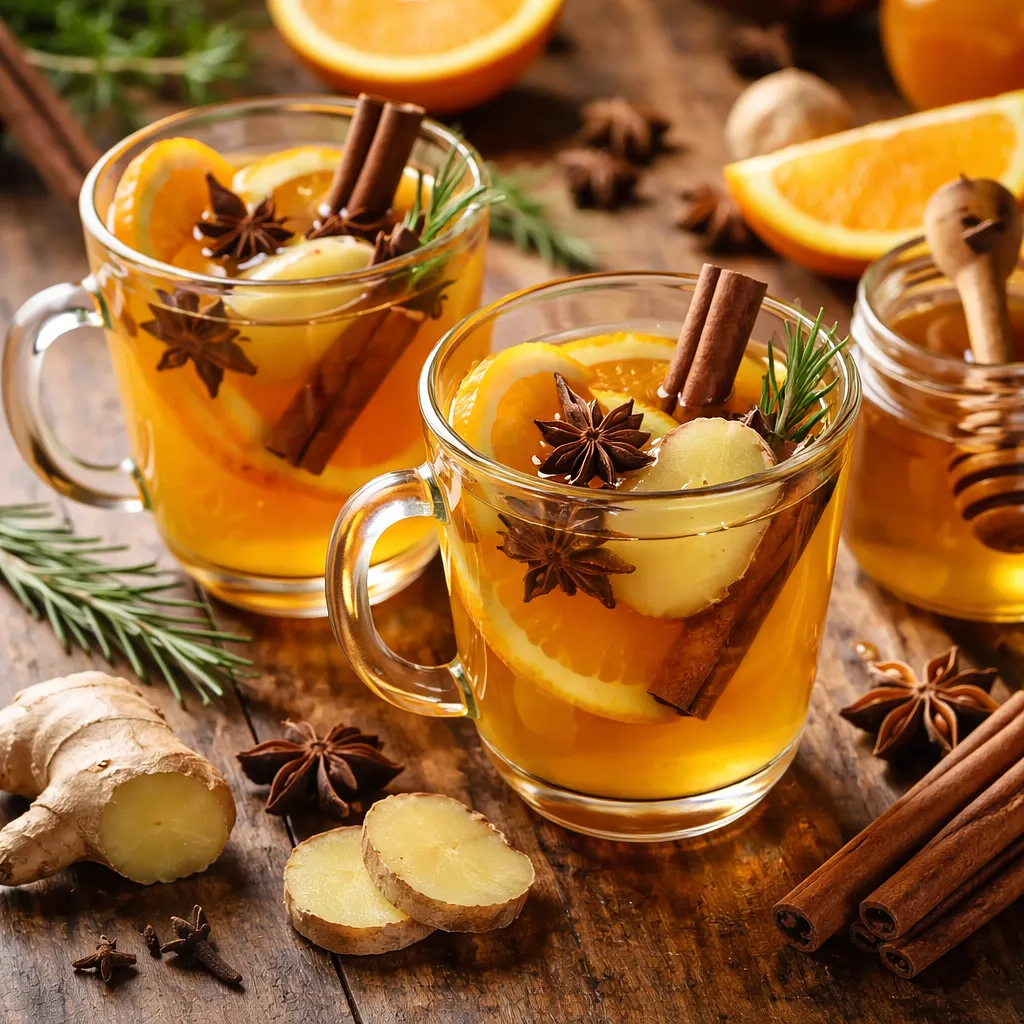 Recipe for: Traditional orange-honey mulled wine with ginger and spices - photo 1