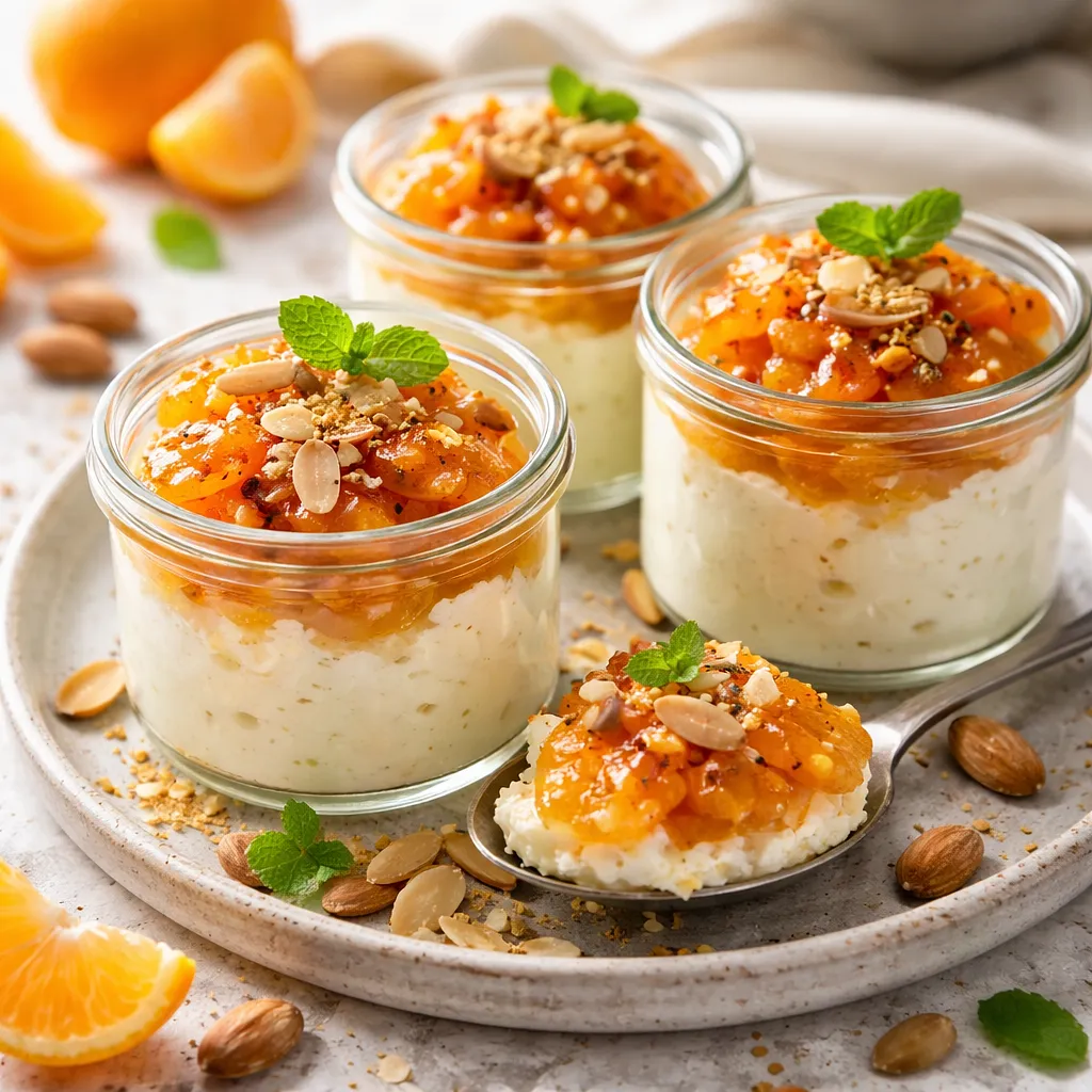Recipe for: Quick citrus-cardamom cups with ricotta, caramelized mandarins, and crunchy almonds - photo 1
