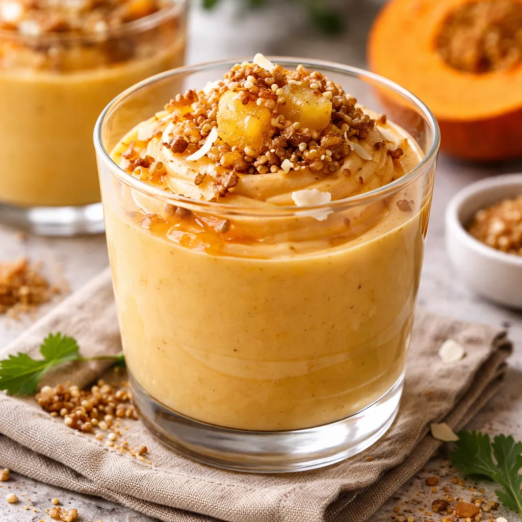 Recipe for: Modern pumpkin-coconut mousse with crunchy quinoa and caramelized ginger (variant 118fc61e) - photo 1
