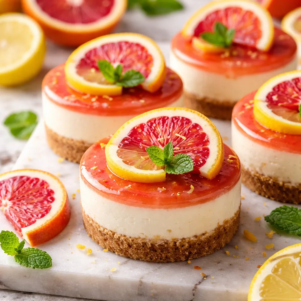 Quick Mini Lemon-Blood Orange Cheesecakes — variant b6496041 - photo 1