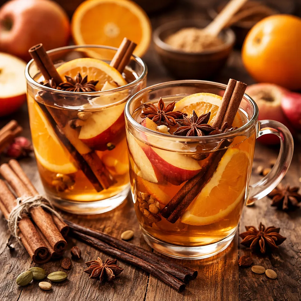 Traditional apple-orange mulled wine with cardamom and vanilla (variant a734aa4a) - photo 1
