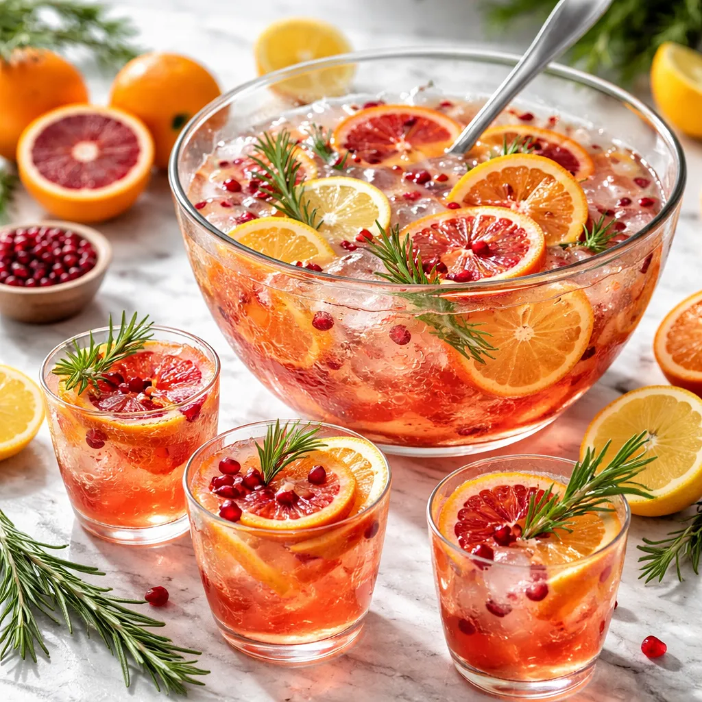 Sparkling citrus-pomegranate punch with rosemary (variant 01aa5b10) - photo 1