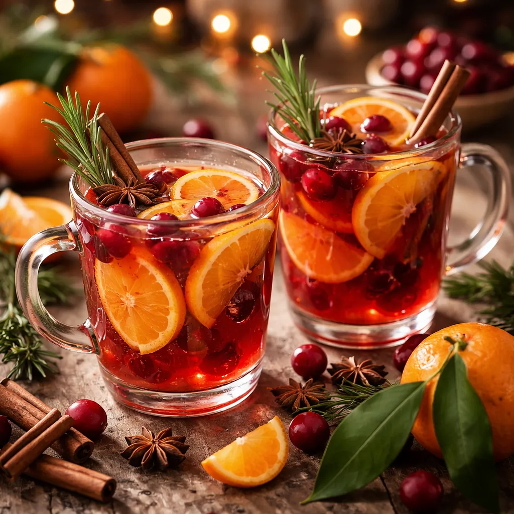 Recipe for: Traditional winter clementine-cranberry drink with spices - photo 1