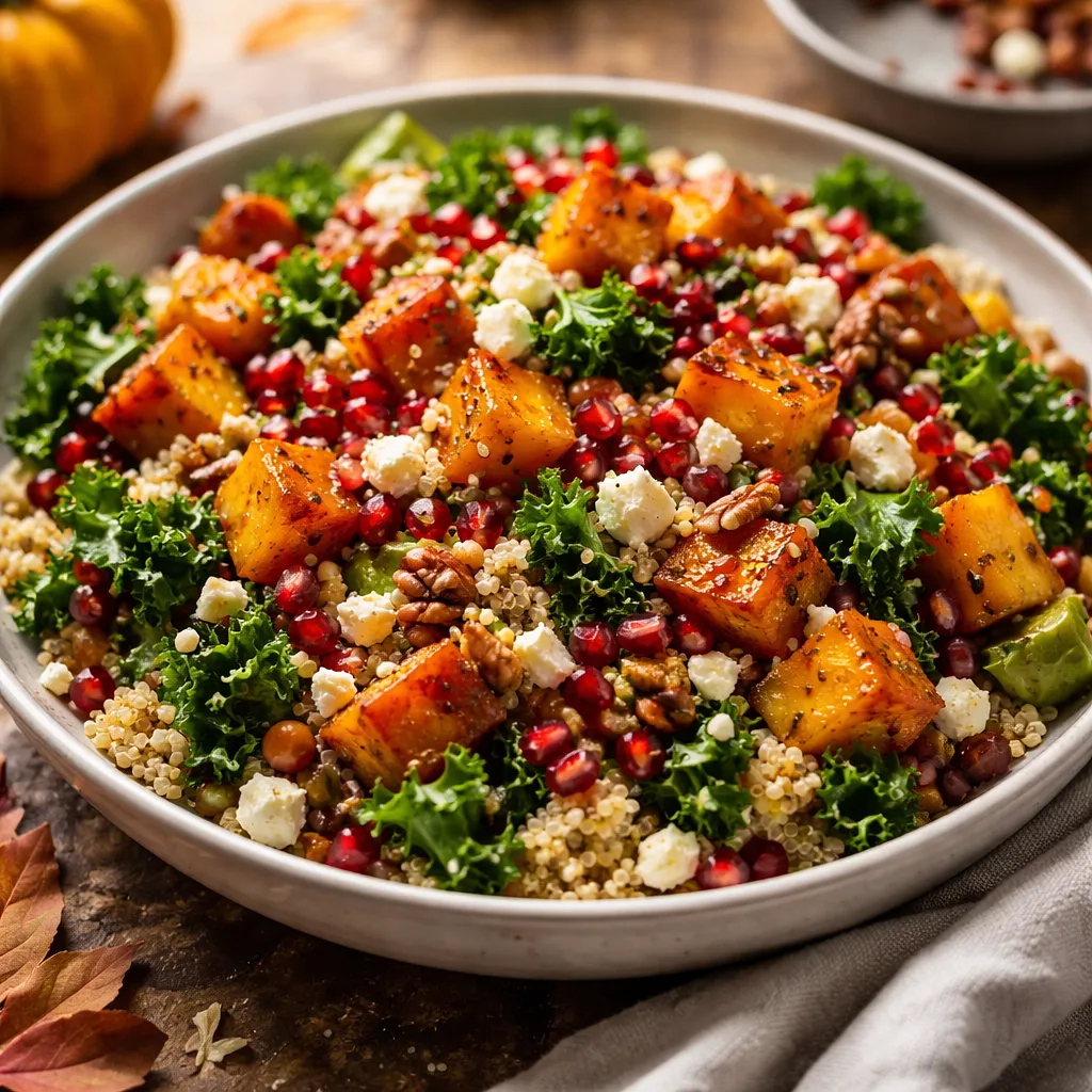 Recipe for: Autumn-Winter Salad with Roasted Pumpkin, Quinoa, and Pomegranate (vegetarian) - photo 1