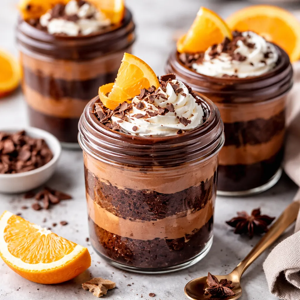 Recipe for: Elegant mini chocolate-orange cakes in jars - photo 1