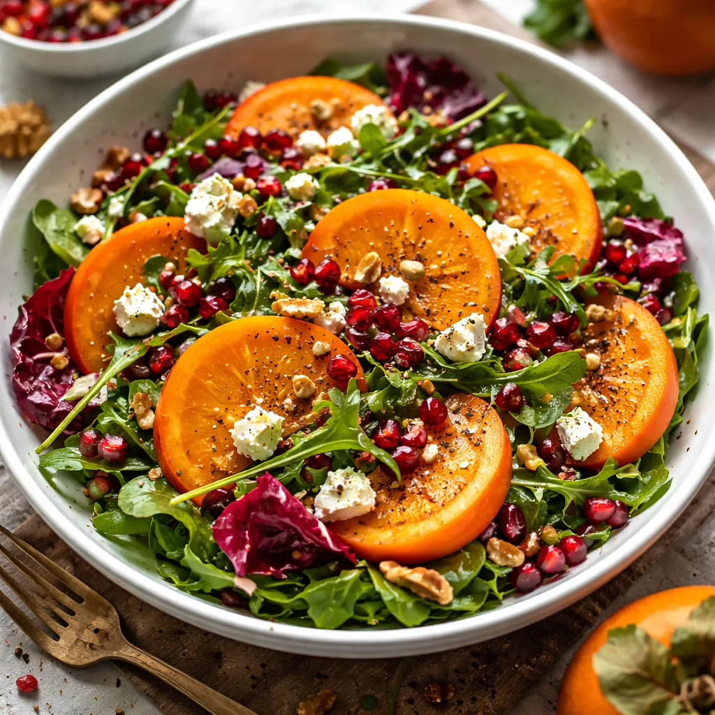 Quick Winter Salad with Celery, Persimmon, and Pomegranate - photo 1