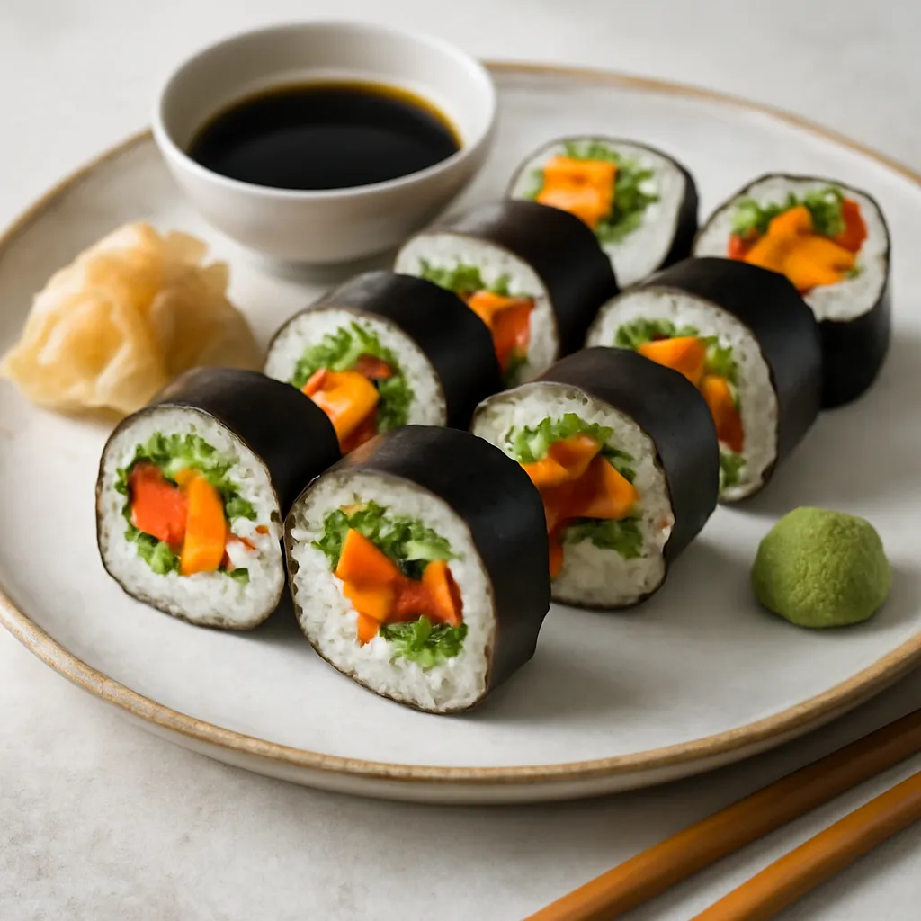 Przepis na: Warzywne sushi - zdjęcie 1