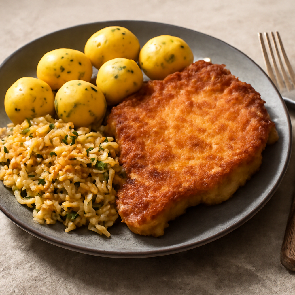 Przepis na: Smażony schab z ziemniakami i zasmażaną kapustą (polska klasyka z twistem) - zdjęcie 1