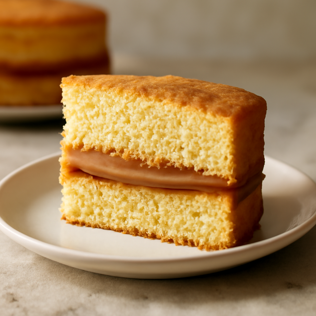 Biszkoptowe ciasto z nadzieniem karmelowym - zdjęcie 1