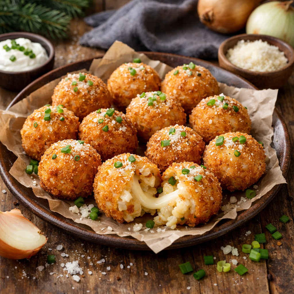 Rice balls with cheese and onion (winter version, 12 pieces) - photo 1