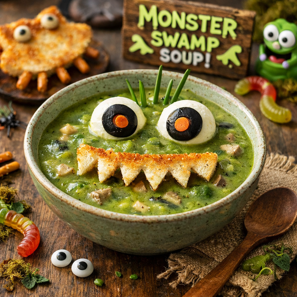Recipe for: Monster Swamp Soup (Mushroom Soup for Kids) - photo 1