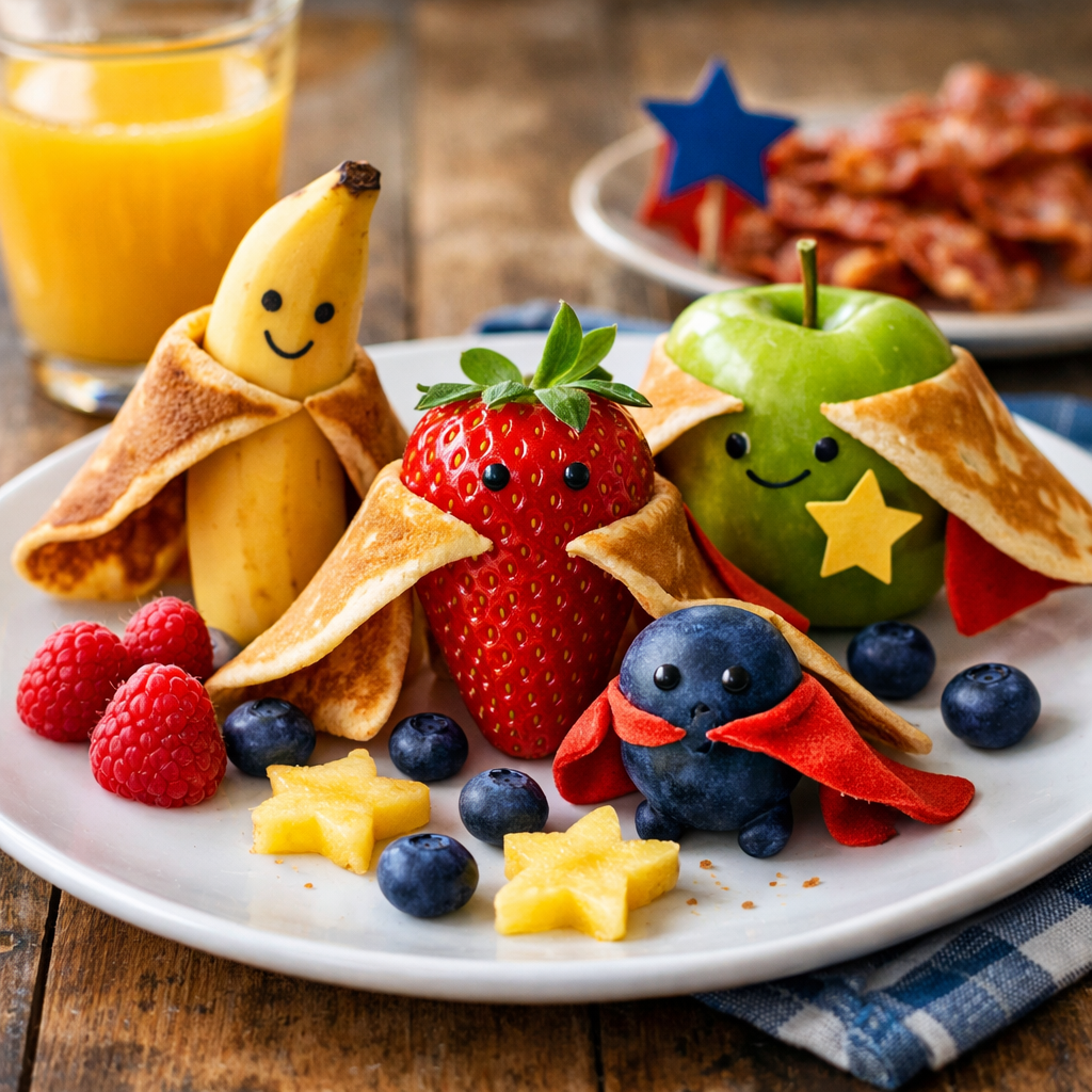 Superhero Breakfast (Fruits with a Pancake Cape) - photo 1