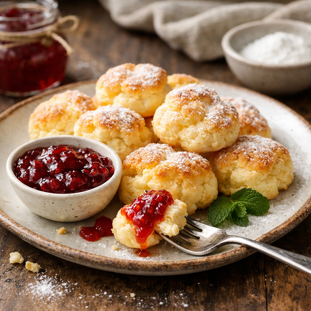 Cheesy Clouds with Jam - photo 1