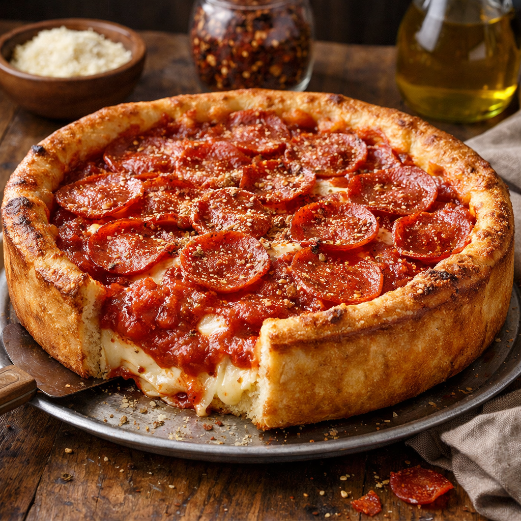 Deep Dish Pizza with Pepperoni - photo 1