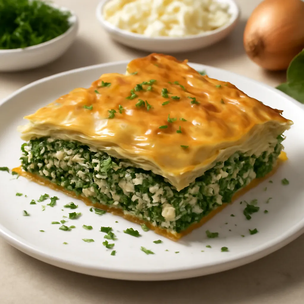 Przepis na: Spanakopita - placek szpinakowy - zdjęcie 1