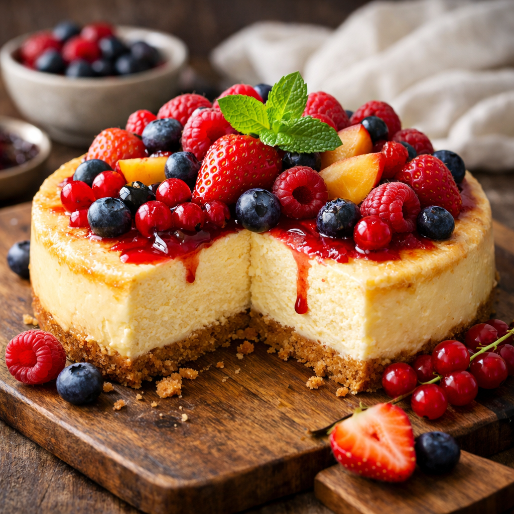 Buttery no-bake cheesecake with fruit - photo 1